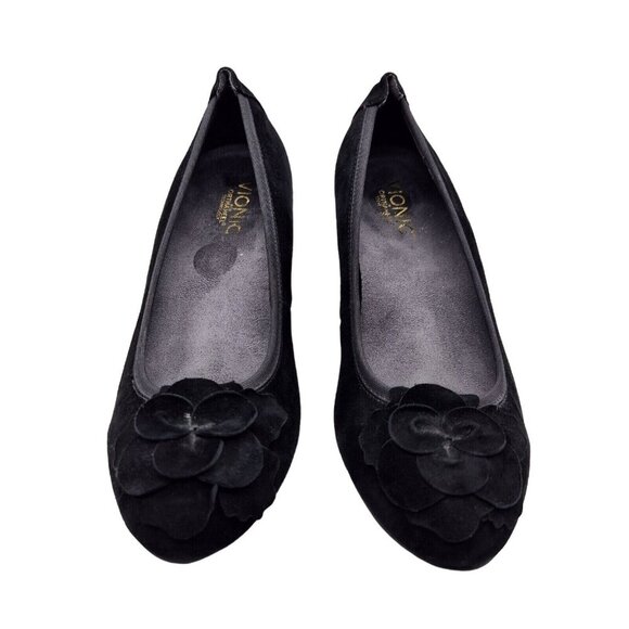 Vionic Shoes - Vionic Women's Size 8 Wedge Heels Black Suede Leather  Shoes Pumps (76)
